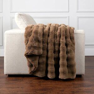 New Bubble Faux Fur Throw Blanket